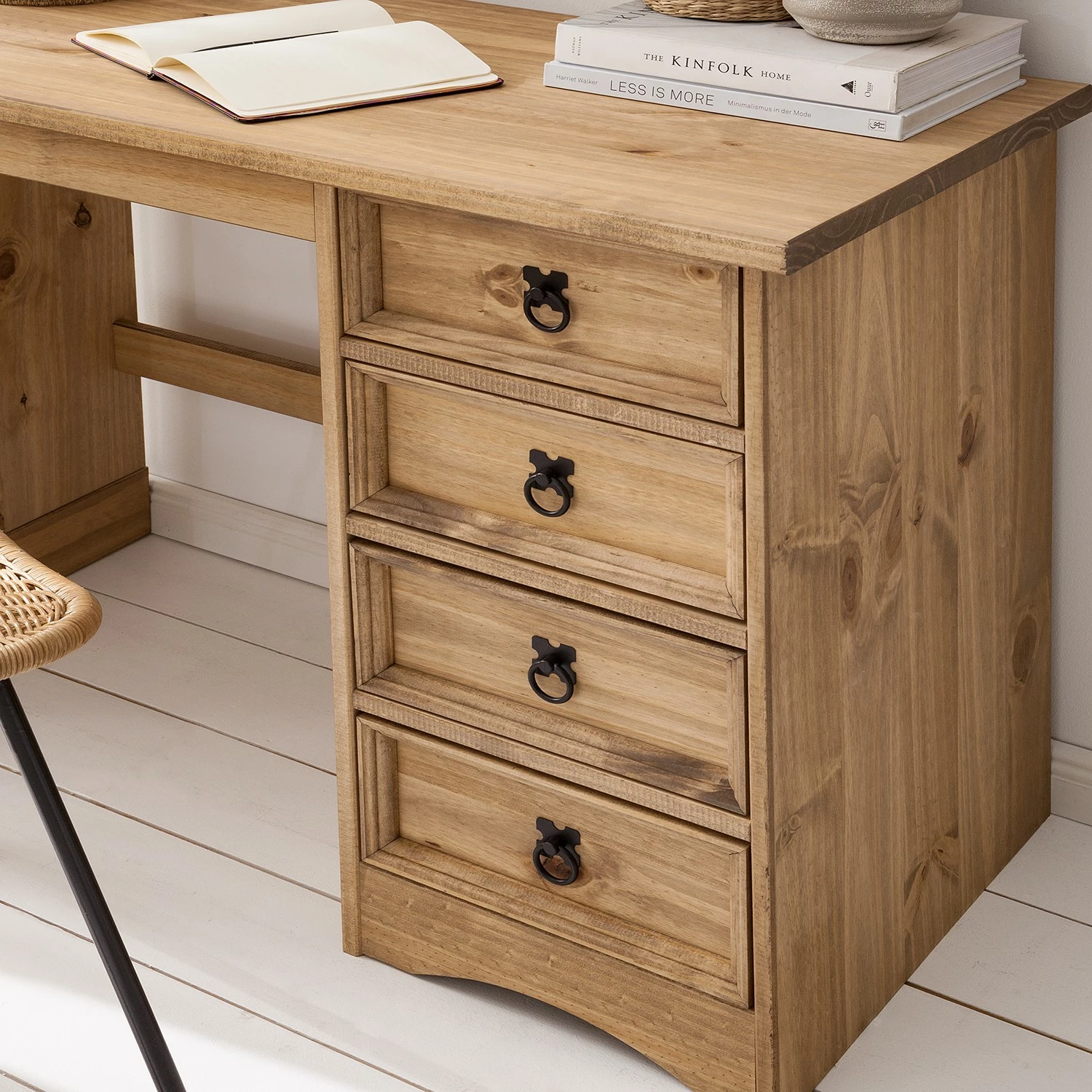 Maison Belfort Schreibtisch Finca Rustica II - Kiefer massiv - Kiefer Natur 12 Maison Belfort Schreibtisch Finca Rustica II - Kiefer massiv - Kiefer Natur – Bild 10