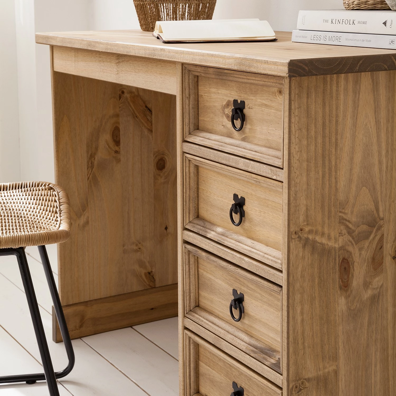 Maison Belfort Schreibtisch Finca Rustica II - Kiefer massiv - Kiefer Natur 13 Maison Belfort Schreibtisch Finca Rustica II - Kiefer massiv - Kiefer Natur – Bild 11