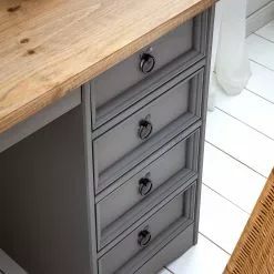 Maison Belfort Schreibtisch Finca Rustica I - Kiefer massiv - Kiefer Grau -Büromöbel Verkaufsgeschäft 1000178057 200507 14282300010 DETAILS P000000001000178057