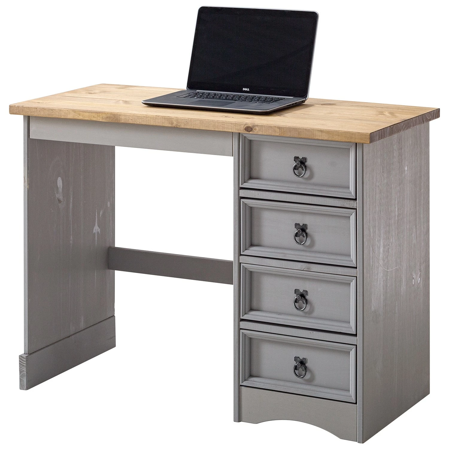 Maison Belfort Schreibtisch Finca Rustica II - Kiefer massiv - Kiefer Grau 7 Maison Belfort Schreibtisch Finca Rustica II - Kiefer massiv - Kiefer Grau – Bild 5