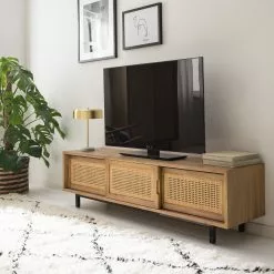 Ars manufacti TV-Lowboard Vina - Mango massiv / Wiener Geflecht - Mango / Schwarz -Büromöbel Verkaufsgeschäft 1000178070 200320 14034300002 MOOD DETAILS P000000001000178070 mood