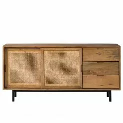 Ars manufacti Sideboard Vina I - Mango massiv / Wiener Geflecht - Mango / Schwarz -Büromöbel Verkaufsgeschäft 1000178078 200225 13061200013 DETAILS P000000001000178078