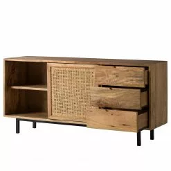 Ars manufacti Sideboard Vina I - Mango massiv / Wiener Geflecht - Mango / Schwarz -Büromöbel Verkaufsgeschäft 1000178078 200225 13061200015 DETAILS P000000001000178078