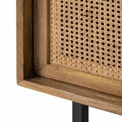 Ars manufacti Sideboard Vina I - Mango massiv / Wiener Geflecht - Mango / Schwarz -Büromöbel Verkaufsgeschäft 1000178078 200225 13061300019 DETAILS P000000001000178078