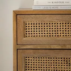 Ars manufacti Kommode Vina I - Mango massiv / Wiener Geflecht - Mango / Schwarz -Büromöbel Verkaufsgeschäft 1000178079 200320 14005300003 DETAILS P000000001000178079