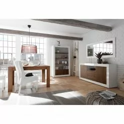 LC Spa Sideboard Urbino I - Nussbaum Dekor / Weiß -Büromöbel Verkaufsgeschäft 1000178439 201029 08553900612 MOOD DETAILS P000000001000178439 mood