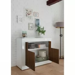 LC Spa Kommode Urbino - Nussbaum Dekor / Weiß -Büromöbel Verkaufsgeschäft 1000178451 201029 09034000722 MOOD DETAILS P000000001000178451 mood