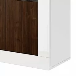 LC Spa Sideboard Urbino II - Nussbaum Dekor / Weiß -Büromöbel Verkaufsgeschäft 1000178456 201029 09063000769 DETAILS P000000001000178456