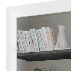 LC Spa Regal Urbino - Dunkelgrau / Weiß -Büromöbel Verkaufsgeschäft 1000178457 201029 09070100777 DETAILS P000000001000178457