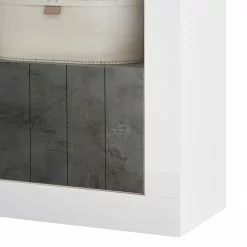 LC Spa Regal Urbino - Dunkelgrau / Weiß -Büromöbel Verkaufsgeschäft 1000178457 201029 09070300778 DETAILS P000000001000178457