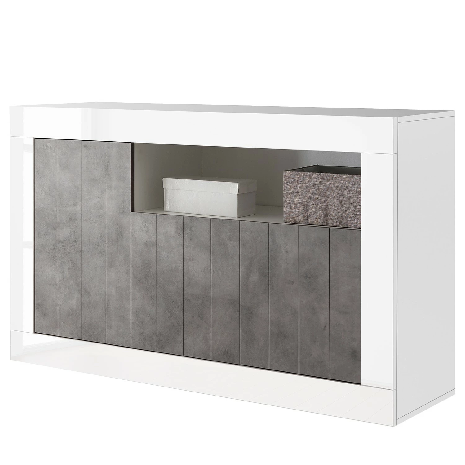 LC Spa Sideboard Urbino II - Beton Dekor / Weiß 3 LC Spa Sideboard Urbino II - Beton Dekor / Weiß