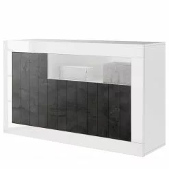 LC Spa Sideboard Urbino II - Dunkelgrau / Weiß