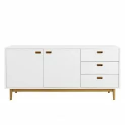 Tenzo Sideboard Svea II - Weiß / Eiche Dekor -Büromöbel Verkaufsgeschäft 1000179426 210728 10150400045 DETAILS P000000001000179426