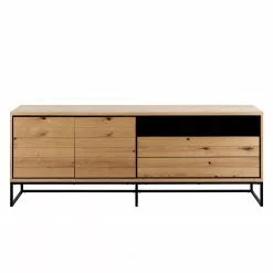 Red Living Sideboard Frahan I - Wildeiche / Schwarz -Büromöbel Verkaufsgeschäft 1000181292 190710 16192900089 DETAILS P000000001000181292