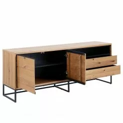 Red Living Sideboard Frahan I - Wildeiche / Schwarz -Büromöbel Verkaufsgeschäft 1000181292 190710 16192900090 DETAILS P000000001000181292
