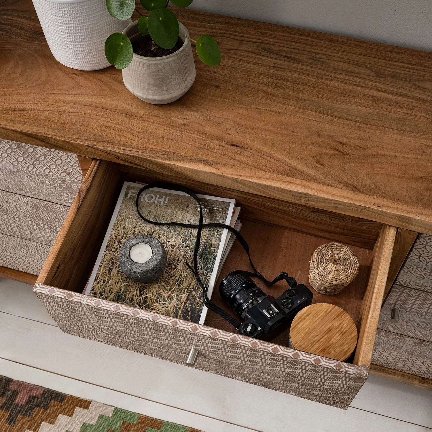 Ars manufacti Sideboard Buuda - Akazie massiv - Ecru / Akazie 6 Ars manufacti Sideboard Buuda - Akazie massiv - Ecru / Akazie – Bild 4