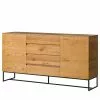 Ars Natura Sideboard Nozza II - Echtholzfurnier - Eiche / Schwarz