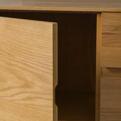 Ars Natura Sideboard Nozza II - Echtholzfurnier - Eiche / Schwarz -Büromöbel Verkaufsgeschäft 1000182814 200214 14501900007 DETAILS P000000001000182814