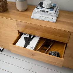 Ars Natura Sideboard Nozza II - Echtholzfurnier - Eiche / Schwarz -Büromöbel Verkaufsgeschäft 1000182814 200306 14374700003 MOOD DETAILS P000000001000182814 mood