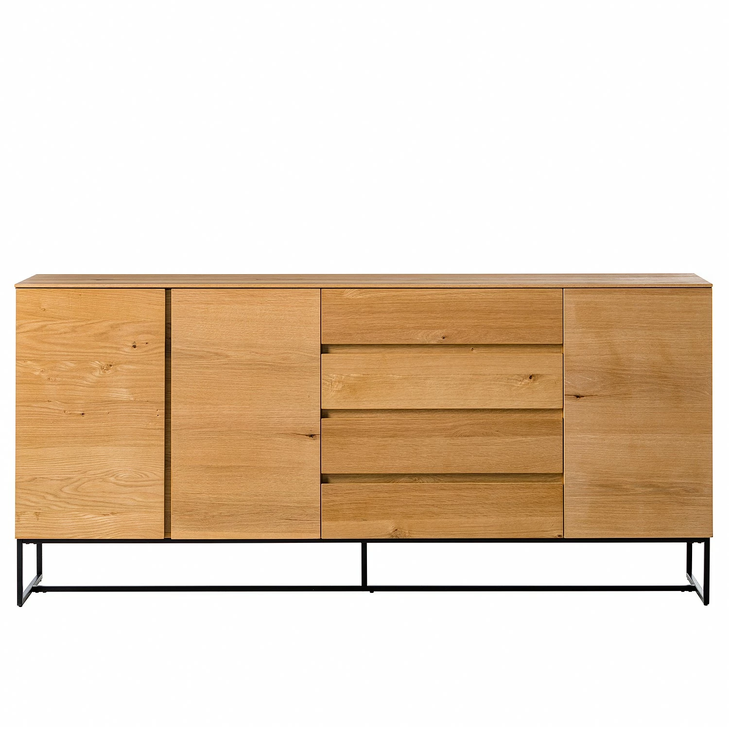 Ars Natura Sideboard Nozza I - Echtholzfurnier - Eiche / Schwarz 5 Ars Natura Sideboard Nozza I - Echtholzfurnier - Eiche / Schwarz – Bild 3