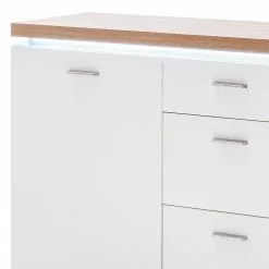 Loftscape Sideboard Mundai - Inkl. Beleuchtung - Weiß / Eiche Wotan Dekor -Büromöbel Verkaufsgeschäft 1000184644 190827 14261700097 DETAILS P000000001000184644