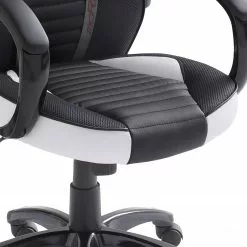 Home24office Gaming Chair Emra - Kunstleder / Nylon - Weiß / Schwarz -Büromöbel Verkaufsgeschäft 1000185251 191105 08404900009 DETAILS P000000001000185251