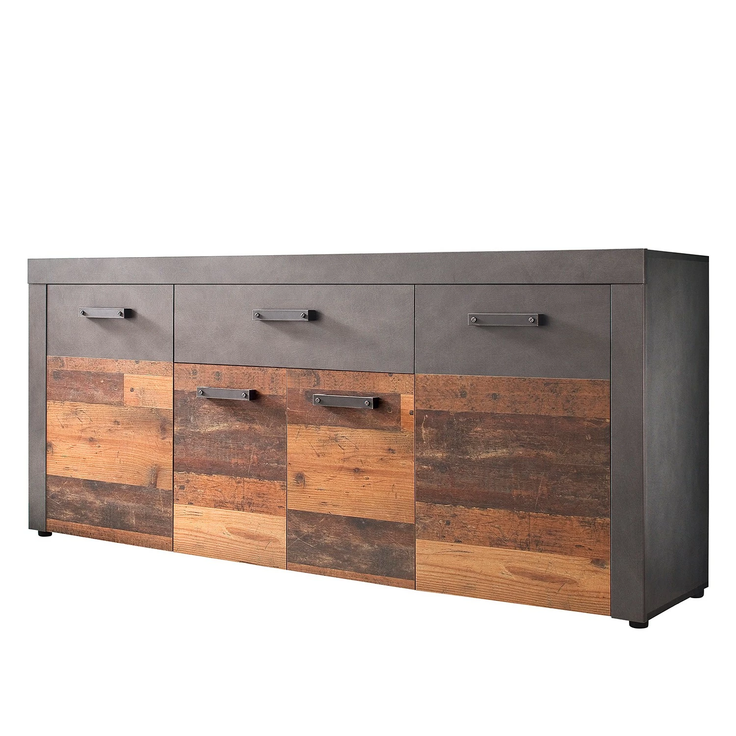 Trendteam Sideboard Indy - Altholz Pinie Dekor / Vintage Grau 3 Trendteam Sideboard Indy - Altholz Pinie Dekor / Vintage Grau