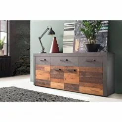 Trendteam Sideboard Indy - Altholz Pinie Dekor / Vintage Grau 8 Trendteam Sideboard Indy - Altholz Pinie Dekor / Vintage Grau -Büromöbel Verkaufsgeschäft 1000185525 190905 12593600105 MOOD DETAILS P000000001000185525 mood