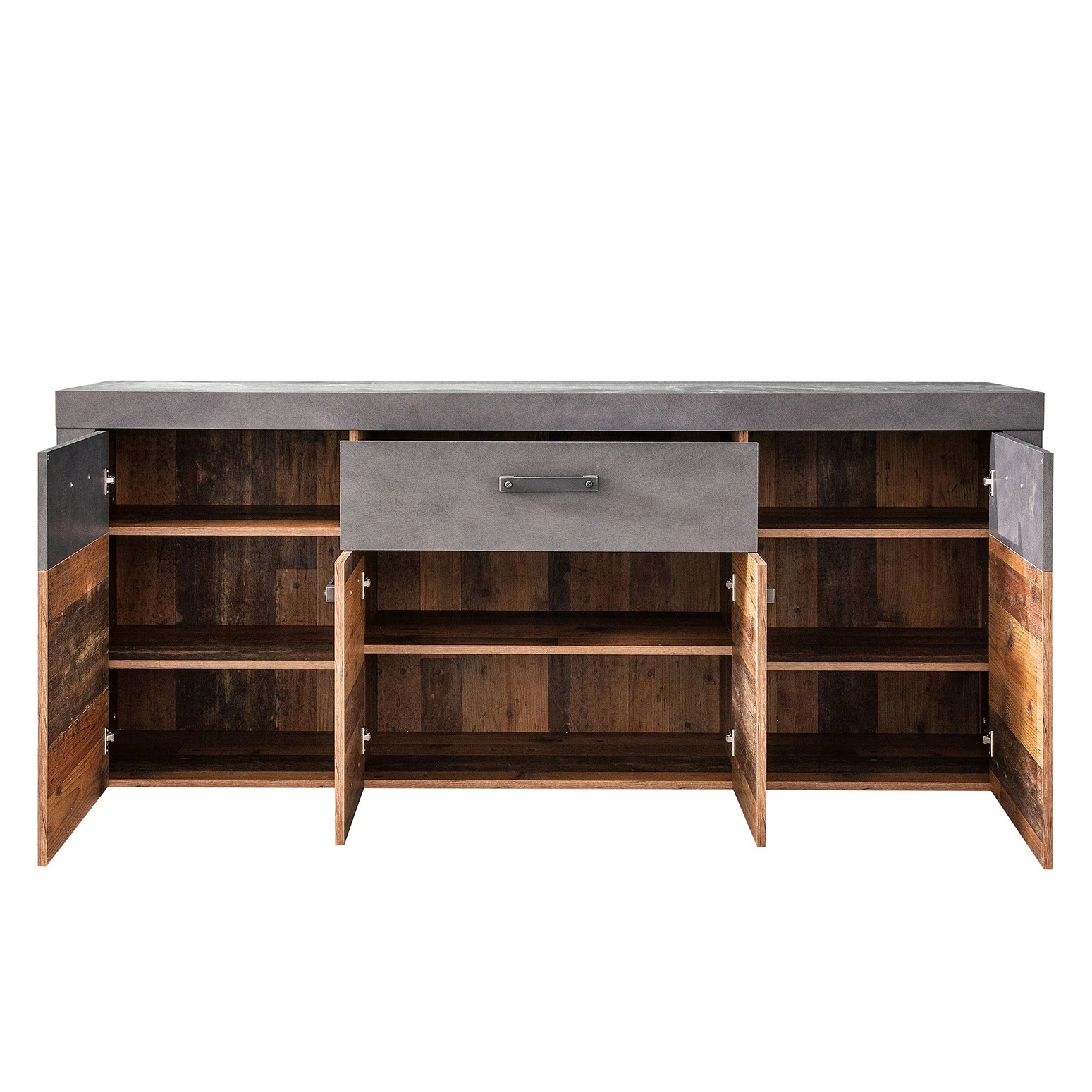 Trendteam Sideboard Indy - Altholz Pinie Dekor / Vintage Grau 7 Trendteam Sideboard Indy - Altholz Pinie Dekor / Vintage Grau – Bild 5