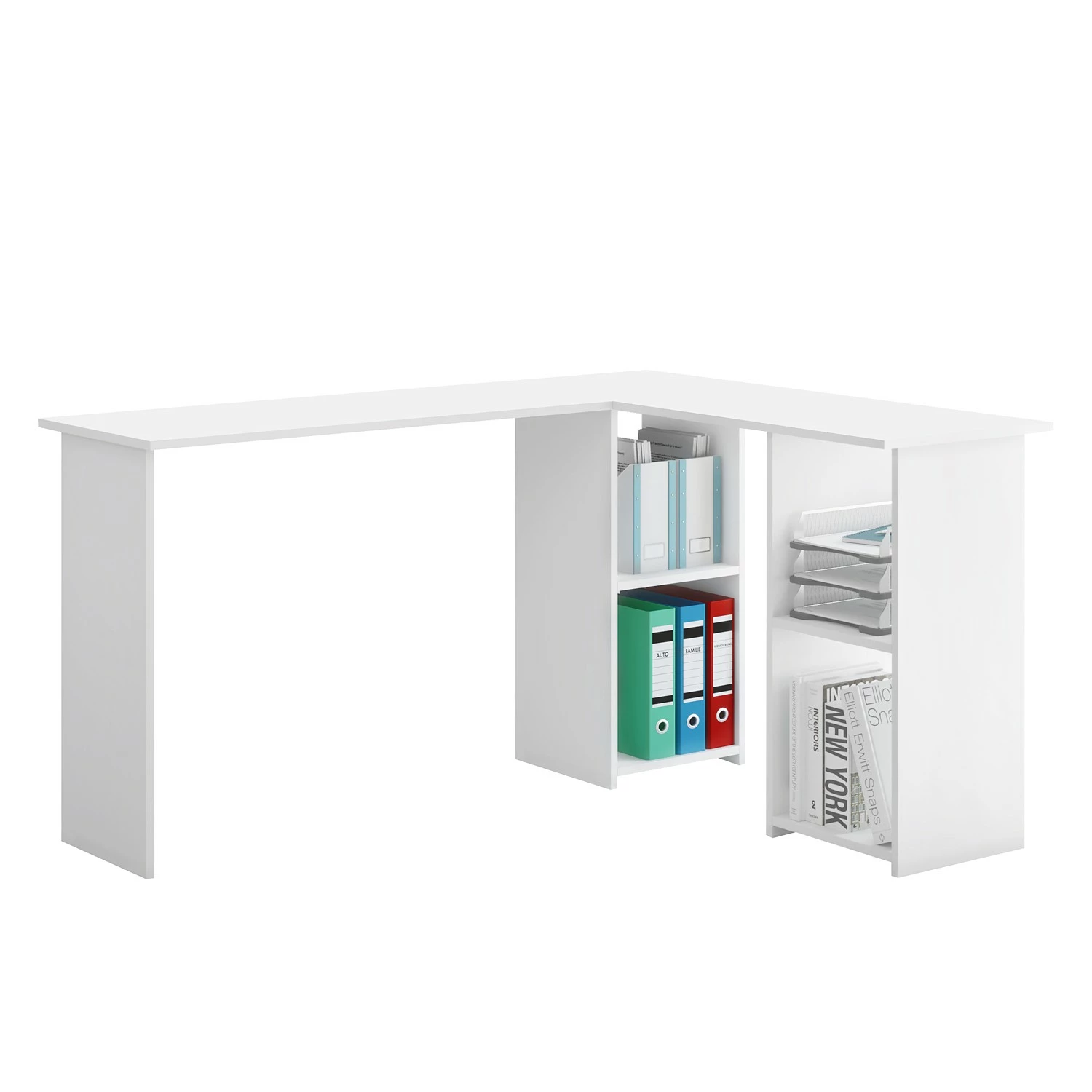 VCM Eckschreibtisch Lusias - Weiß 3 VCM Eckschreibtisch Lusias - Weiß