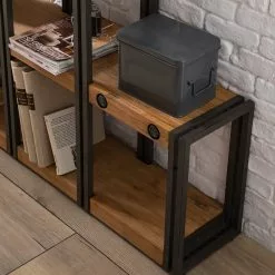 Ars manufacti Stufenregal Manchester - Akazie massiv / Metall - Akazie / Anthrazit -Büromöbel Verkaufsgeschäft 1000187007 200319 06285800013 DETAILS P000000001000187007