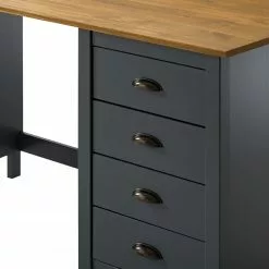 Maison Belfort Schreibtisch Rivery - Kiefer massiv - Anthrazit -Büromöbel Verkaufsgeschäft 1000187583 200205 11113400097 DETAILS P000000001000187583