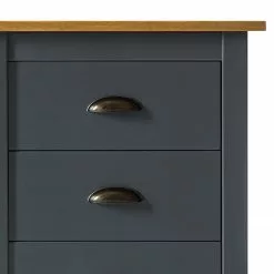 Maison Belfort Schreibtisch Rivery - Kiefer massiv - Anthrazit -Büromöbel Verkaufsgeschäft 1000187583 200205 11113400099 DETAILS P000000001000187583