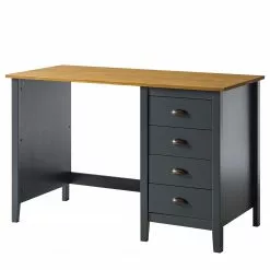 Maison Belfort Schreibtisch Rivery - Kiefer massiv - Anthrazit