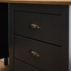 Maison Belfort Schreibtisch Rivery - Kiefer massiv - Anthrazit -Büromöbel Verkaufsgeschäft 1000187583 200312 14522800039 DETAILS P000000001000187583