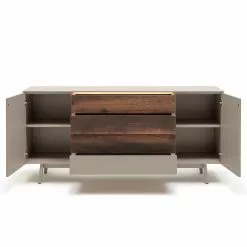 GWINNER Sideboard Misano - Saharagrau / Balkeneiche - Mit Beleuchtung 9 GWINNER Sideboard Misano - Saharagrau / Balkeneiche - Mit Beleuchtung -Büromöbel Verkaufsgeschäft 1000188657 190926 16594100052 DETAILS P000000001000188657