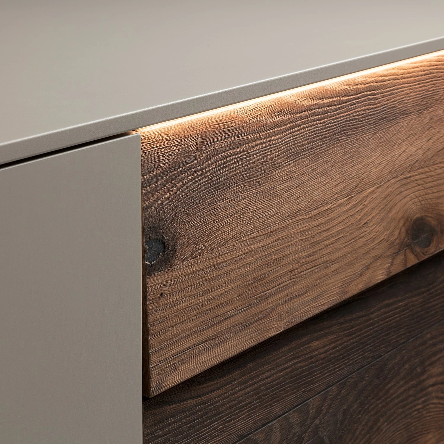 GWINNER Sideboard Misano - Saharagrau / Balkeneiche - Mit Beleuchtung 7 GWINNER Sideboard Misano - Saharagrau / Balkeneiche - Mit Beleuchtung – Bild 5