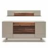 GWINNER Sideboard Misano II (2-teilig) - Inkl. Beleuchtung - Echtholzfurnier - Saharagrau / Balkeneiche -Büromöbel Verkaufsgeschäft 1000188660 190926 16594200065 IMAGE P000000001000188660