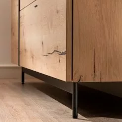 GWINNER Sideboard Style - Echtholzfurnier / Metall - Eiche / Anthrazit -Büromöbel Verkaufsgeschäft 1000188721 190926 06084900029 DETAILS P000000001000188721