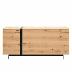 GWINNER Sideboard Style - Echtholzfurnier / Metall - Eiche / Anthrazit