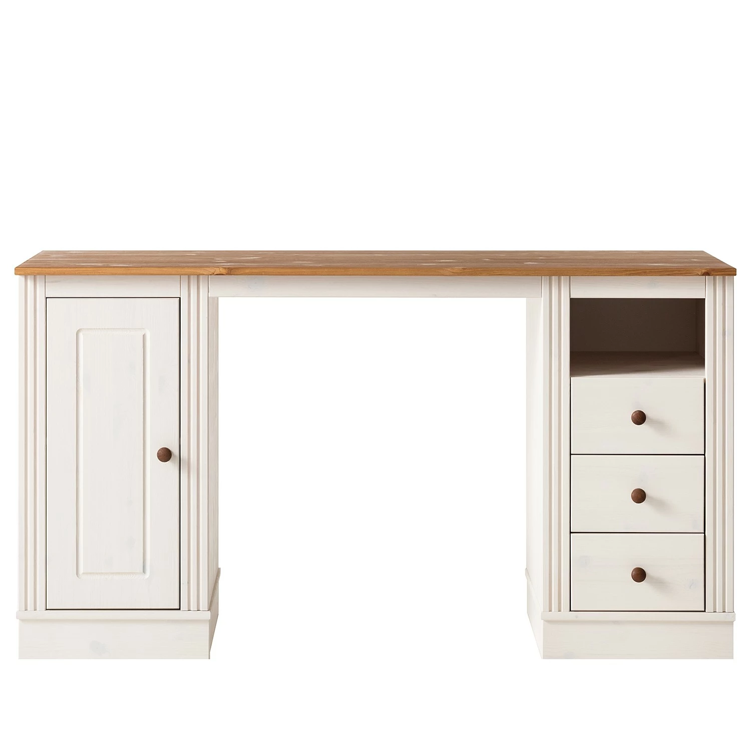 Maison Belfort Schreibtisch Lillehammer - Kiefer massiv - Kiefer Weiß / Kiefer Honig 7 Maison Belfort Schreibtisch Lillehammer - Kiefer massiv - Kiefer Weiß / Kiefer Honig – Bild 5