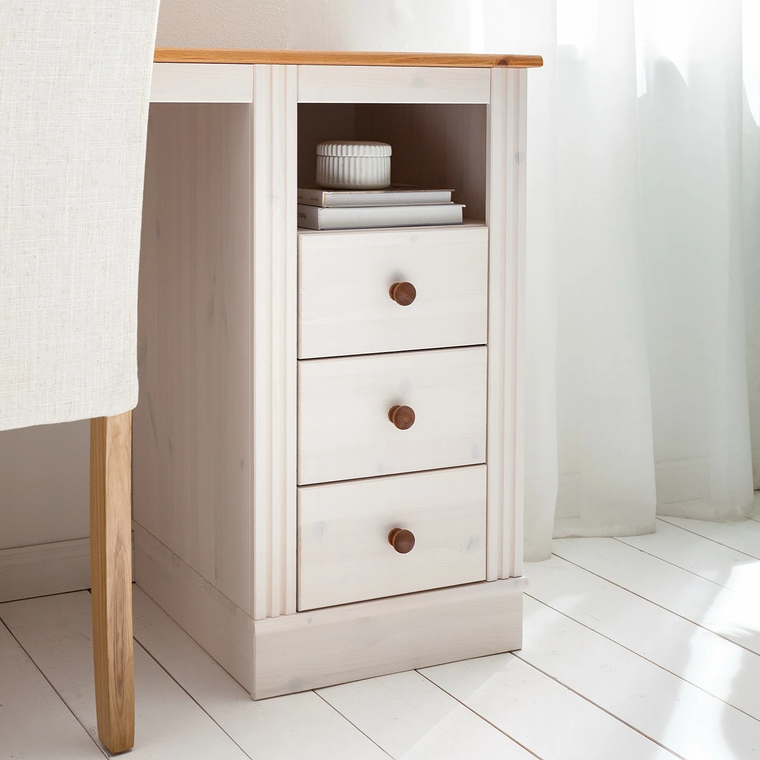 Maison Belfort Schreibtisch Lillehammer - Kiefer massiv - Kiefer Weiß / Kiefer Honig 23 Maison Belfort Schreibtisch Lillehammer - Kiefer massiv - Kiefer Weiß / Kiefer Honig – Bild 21