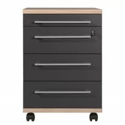 Germania Rollcontainer Eugene - Anthrazit / Nussbaum Dekor 13 Germania Rollcontainer Eugene - Anthrazit / Nussbaum Dekor -Büromöbel Verkaufsgeschäft 1000189457 191113 10262500004 DETAILS P000000001000189457