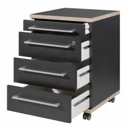 Germania Rollcontainer Eugene - Anthrazit / Nussbaum Dekor 14 Germania Rollcontainer Eugene - Anthrazit / Nussbaum Dekor -Büromöbel Verkaufsgeschäft 1000189457 191113 10262500005 DETAILS P000000001000189457