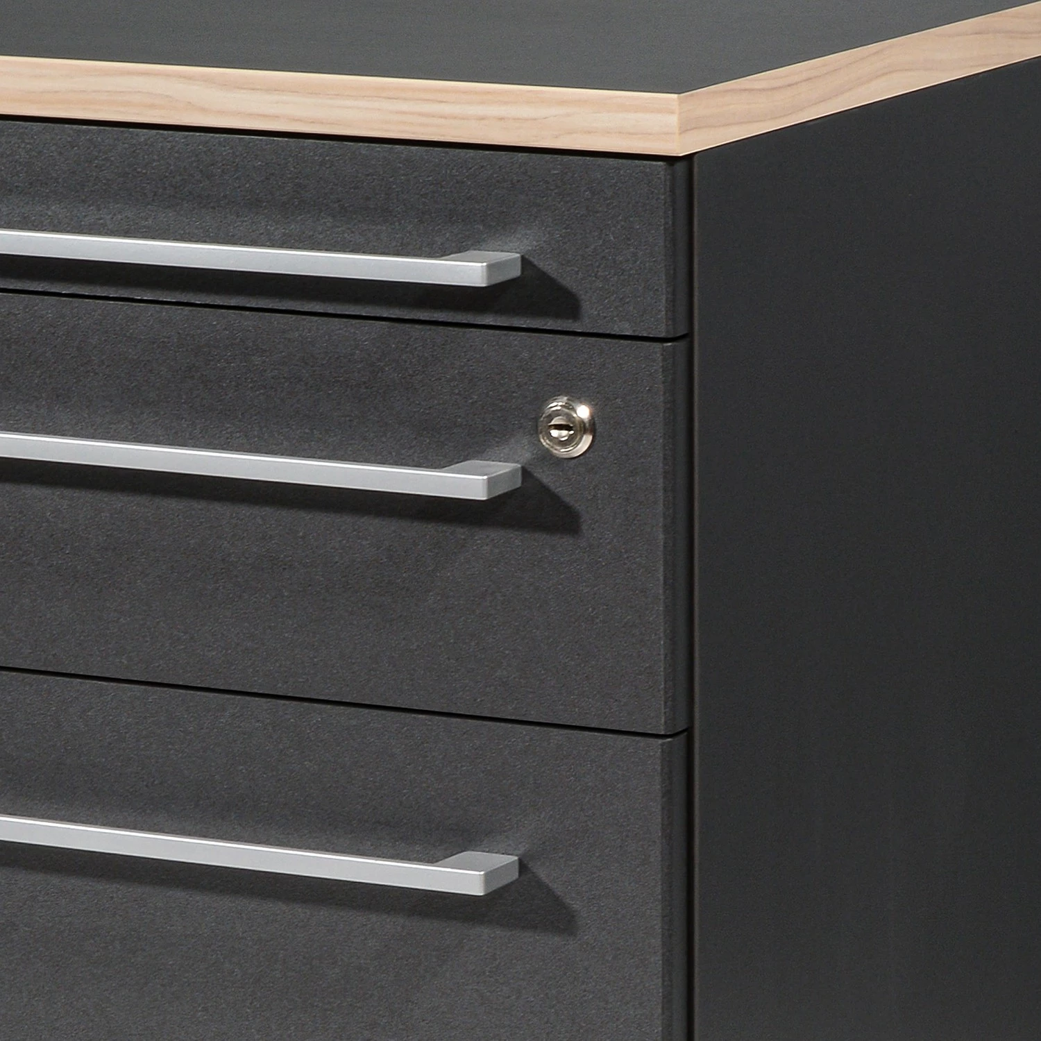 Germania Rollcontainer Eugene - Anthrazit / Nussbaum Dekor 8 Germania Rollcontainer Eugene - Anthrazit / Nussbaum Dekor – Bild 6