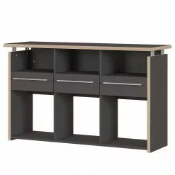 Germania Aktenregal Eugene - Anthrazit / Nussbaum Dekor