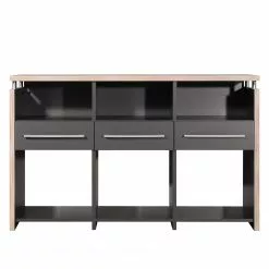 Germania Aktenregal Eugene - Anthrazit / Nussbaum Dekor -Büromöbel Verkaufsgeschäft 1000189458 191113 10262600011 DETAILS P000000001000189458