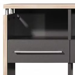 Germania Aktenregal Eugene - Anthrazit / Nussbaum Dekor -Büromöbel Verkaufsgeschäft 1000189458 191113 10262600013 DETAILS P000000001000189458