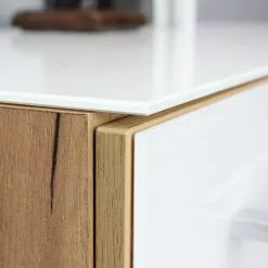 Rollcontainer Monteria - Glas - Weiß / Eiche Navarra Dekor 21 Rollcontainer Monteria - Glas - Weiß / Eiche Navarra Dekor -Büromöbel Verkaufsgeschäft 1000189529 191022 12044600038 DETAILS P000000001000189529