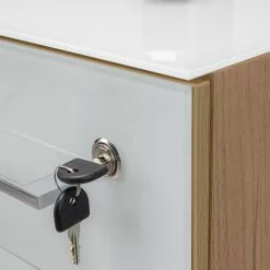 Rollcontainer Monteria - Glas - Weiß / Eiche Navarra Dekor 25 Rollcontainer Monteria - Glas - Weiß / Eiche Navarra Dekor -Büromöbel Verkaufsgeschäft 1000189529 220209 12431800040 DETAILS P000000001000189529